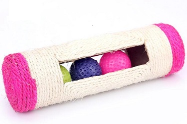 cylinder colorful sisal wrapped cat toys