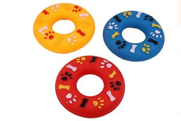 Colorful doughnut pet vinyl toys/dog vinyl toys