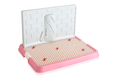 Training litter boxes with wall