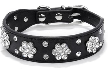 Hot-Iron flower pet leather collars leashes/pet products