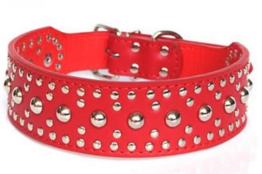 Stud leather pet collars leashes for medium large dog/pet supply