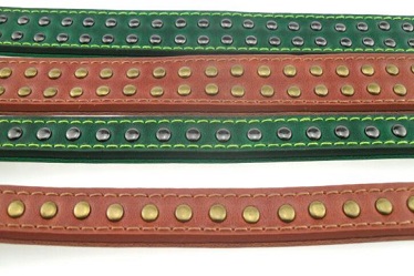 Stud leather pet collars leashes for medium large dog/pet supply