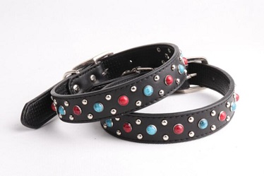 Colorful Durable Real leather dog collars
