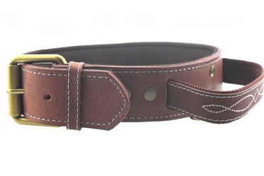 Heavy duty  real leather pet collars for medium large dog