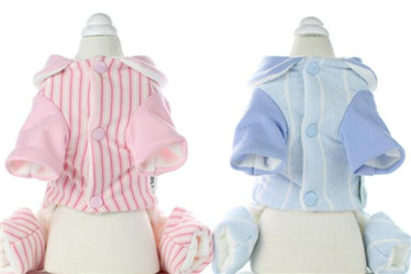 Stripe design pet four legs coat /dog warm clothes