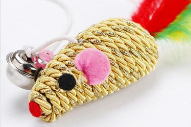 Natural wooden post cat teaser toys
