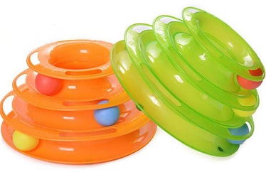Three layer puzzle turntable cat toys
