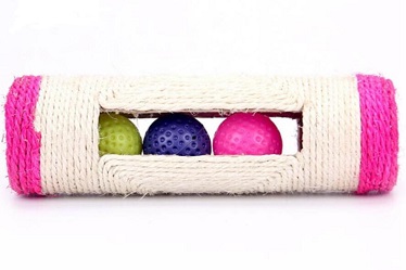 cylinder colorful sisal wrapped cat toys