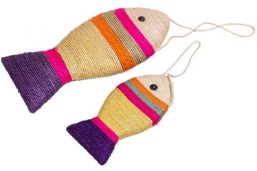 Quality fish shape sisal cat scratching toys