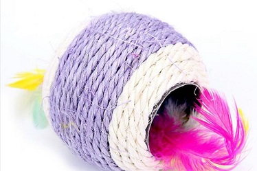 Purple quality cat scratching ball