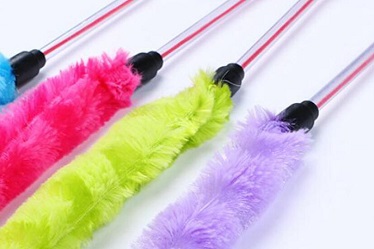 Soft plush cat teaser toy
