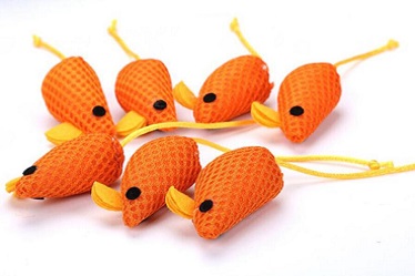 Orange small mouse cat scratching toys