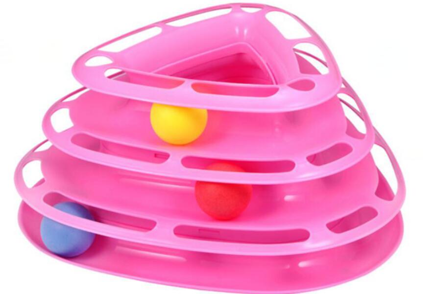 Triangles three layers cat ball toys