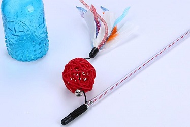 Colorful rattan ball /cat teaser toy