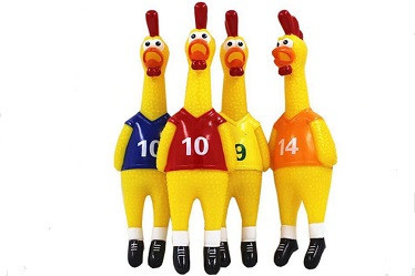 Vinyl squeaky chicken toys/pet lighting toys