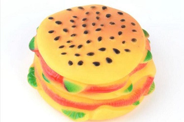 Vinyl pet hamburg and hot dog toys/pet plastic toys