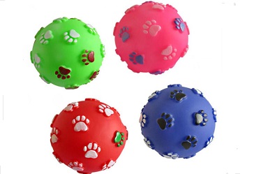 Squeaky Vinyl footprint pet toys ball/dog toys