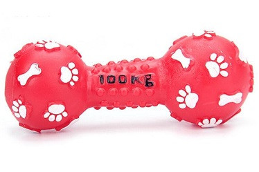 Vinyl dumbbell dog toys/Eco-friendly pet dental toys