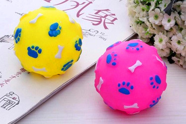 Footprint ball Vinyl pet toys /dog toys ball