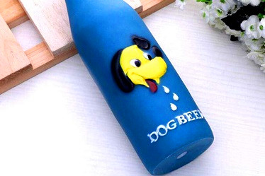 vinyl pet beer bottle toys/pet toy products