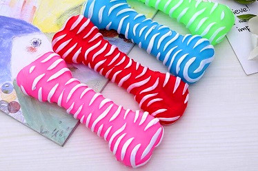 Zebra bone shape pet dental toys/vinyl dog toys