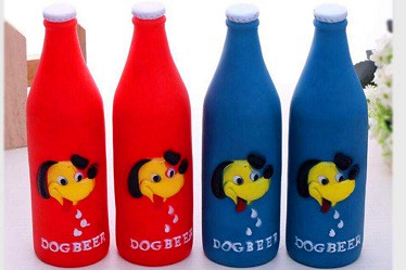 vinyl pet beer bottle toys/pet toy products
