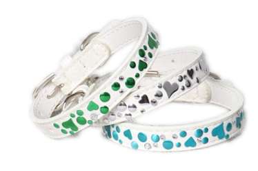 Hot- Classic dog cat collars white